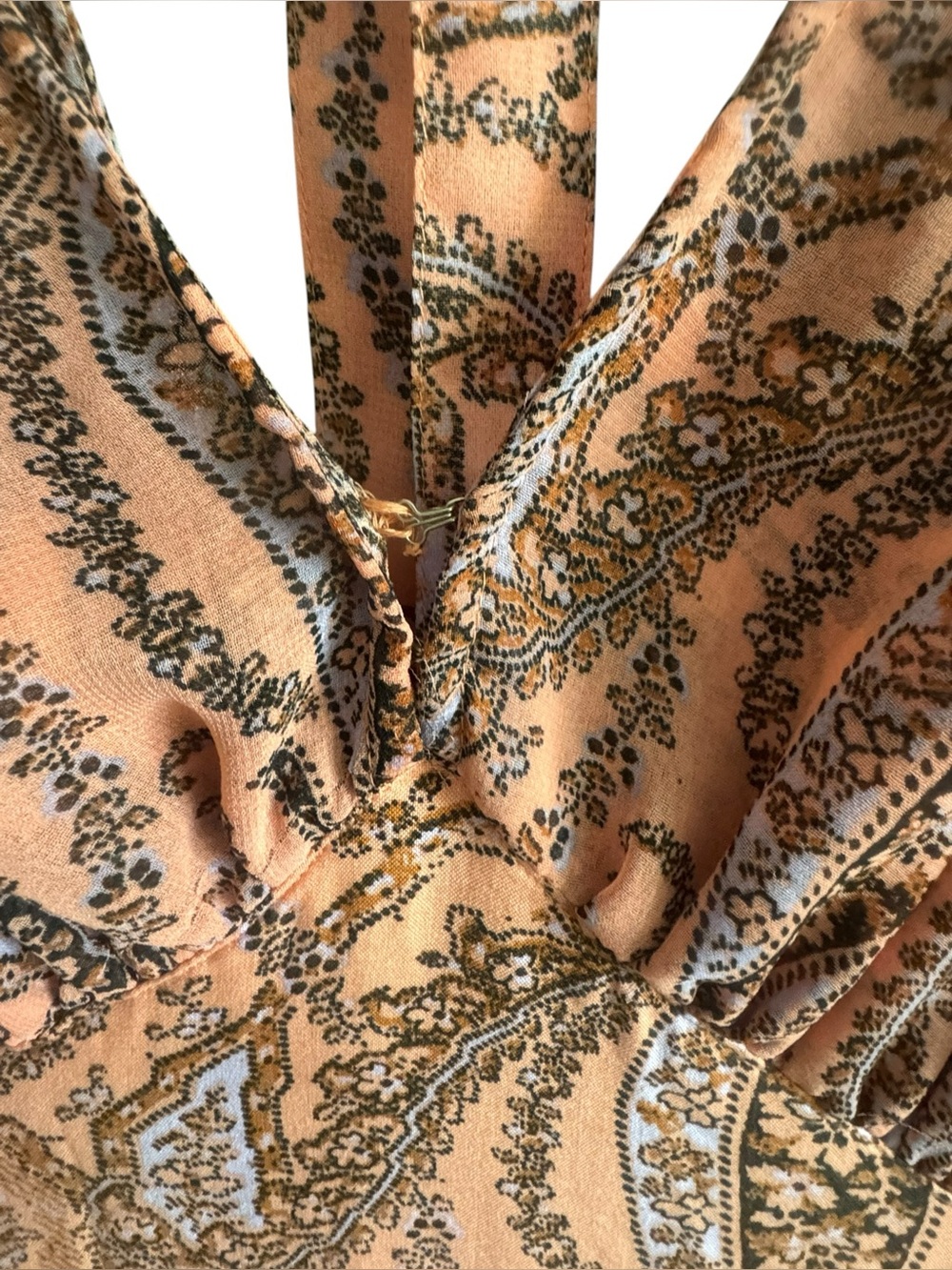 Free people Boho Paisley V-Neck Maxi Dress in Dusty Rose - Picture 5 of 10